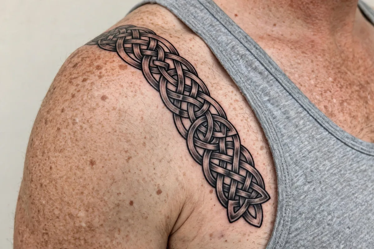 Viking tattoo on a real body